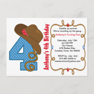 Invitación de cumpleaños de Western Big Four