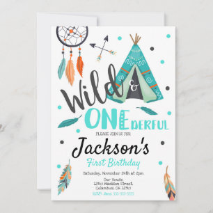 Invitación de cumpleaños de Wild & ONE