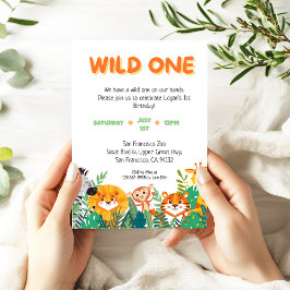 Invitación de cumpleaños de Wild One Boy