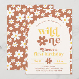 Invitación de cumpleaños de Wild One Daisy | Prime