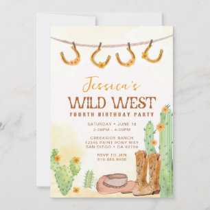 Invitación de cumpleaños de Wild West Rodeo ・ Novi
