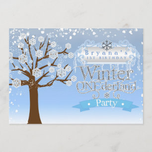 Invitación de cumpleaños de Winter ONEderland