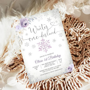 Invitación de cumpleaños de Winter Onederland