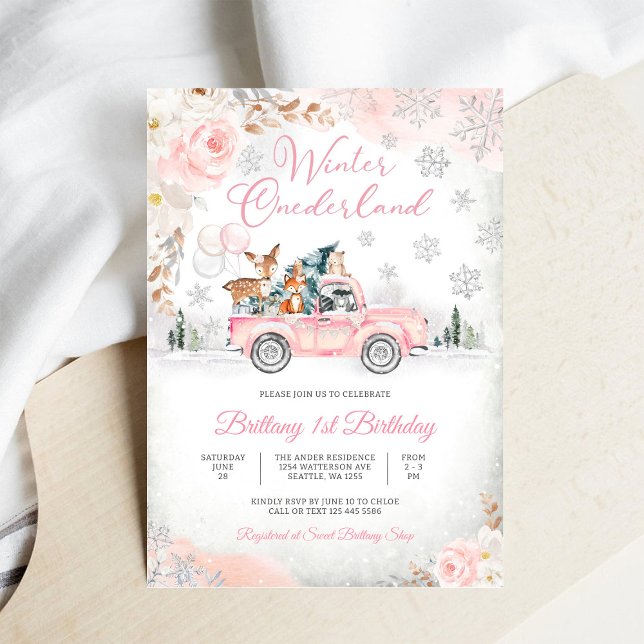 Invitación de cumpleaños de Winter Onederland (Subido por el creador)