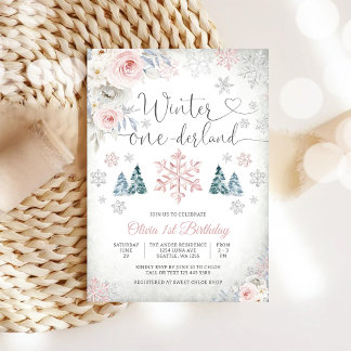 Invitación de cumpleaños de Winter Onederland