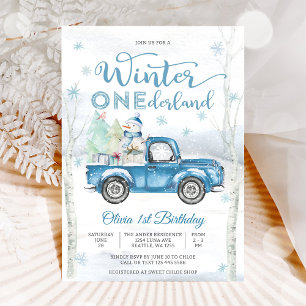 Invitación de cumpleaños de Winter ONEderland