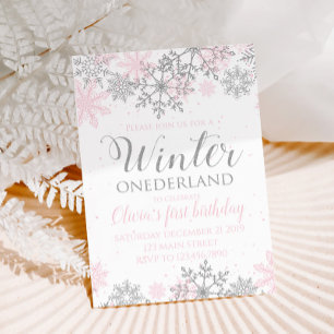 Invitación de cumpleaños de Winter ONEderland