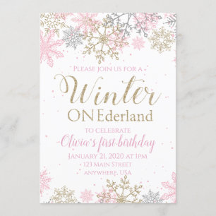 Invitación de cumpleaños de Winter ONEderland
