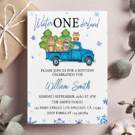 Invitación de cumpleaños de Winter Onederland Truc