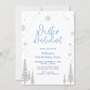 Invitación de cumpleaños de Winter Wonderland - Si