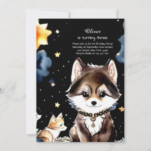 Invitación de cumpleaños de Wolf