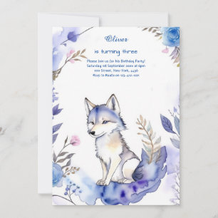Invitación de cumpleaños de Wolf