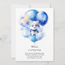 Invitación de cumpleaños de Wolf