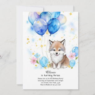 Invitación de cumpleaños de Wolf