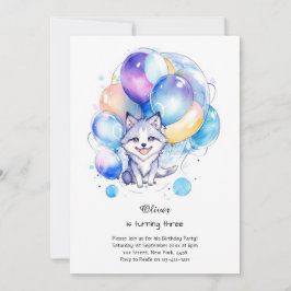 Invitación de cumpleaños de Wolf