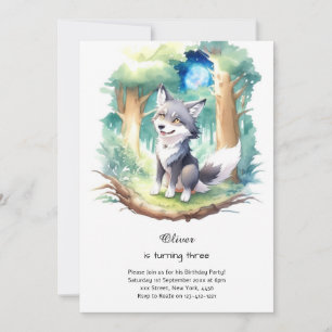 Invitación de cumpleaños de Wolf