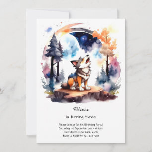 Invitación de cumpleaños de Wolf