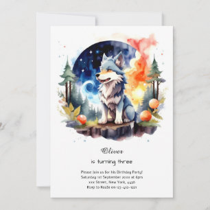 Invitación de cumpleaños de Wolf