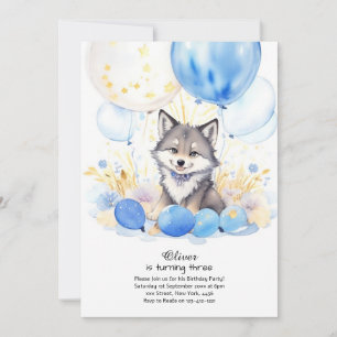 Invitación de cumpleaños de Wolf