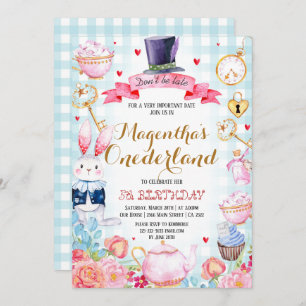 Invitación de cumpleaños de Wonderland