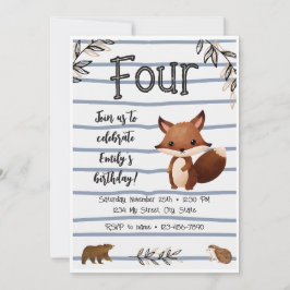 Invitación de cumpleaños de Woodland