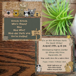 Invitación de cumpleaños de Woodland Animals Perso