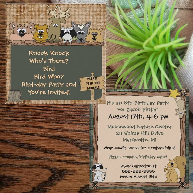 Invitación de cumpleaños de Woodland Animals Perso (Subido por el creador)