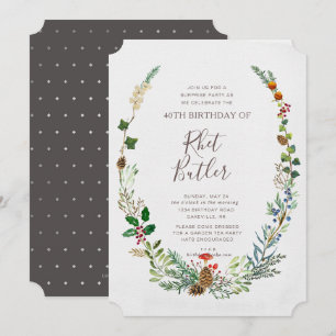 Invitación de cumpleaños de Woodland Cualquier hit