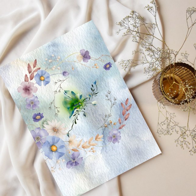 Invitación de cumpleaños de Wreath Floral y whimer (Subido por el creador)