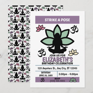 Invitación de Cumpleaños de Yoga
