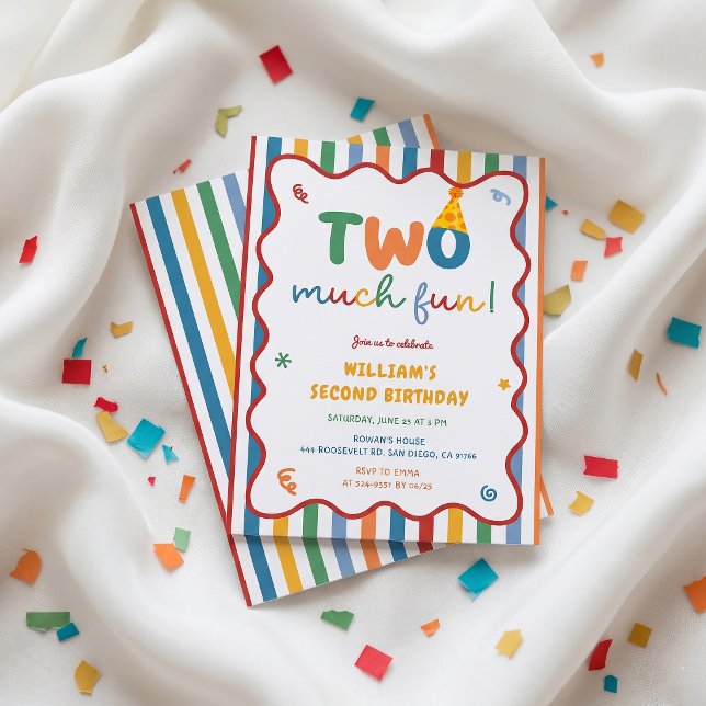 Invitación de cumpleaños del 2do sombrero Two Much (Subido por el creador)