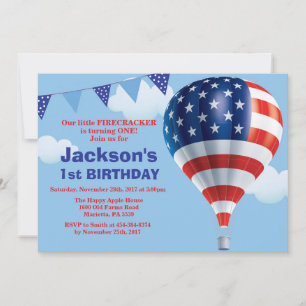 Invitación de cumpleaños del 4 de julio