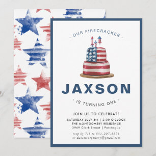 Invitación de cumpleaños del 4 de julio