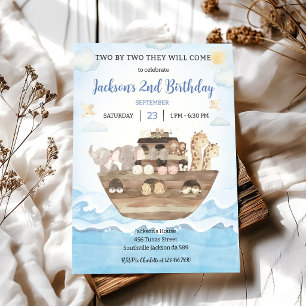 Invitación de cumpleaños del Arca de Noé
