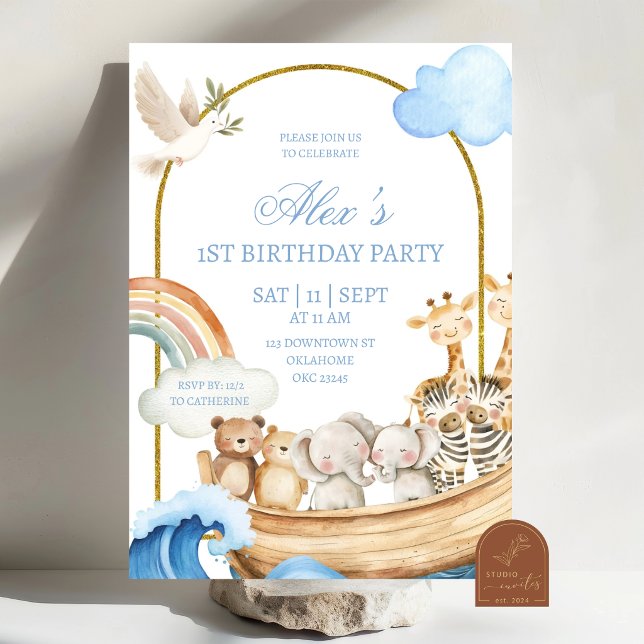 Invitación de cumpleaños del Arca de Noé (Subido por el creador)
