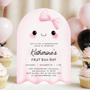 Invitación de cumpleaños del Arco de Primer Boo Dí
