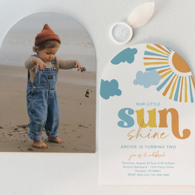 Invitación de cumpleaños del arco del sol (Subido por el creador)