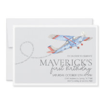 Invitación de cumpleaños del avión