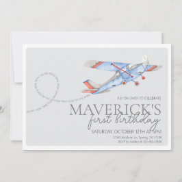 Invitación de cumpleaños del avión