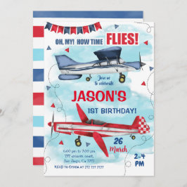 Invitación de cumpleaños del avión
