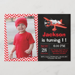 Invitación de cumpleaños del avión. Fiesta de cump