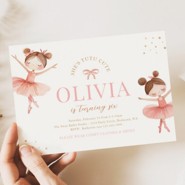 Invitación de cumpleaños del ballet (Subido por el creador)