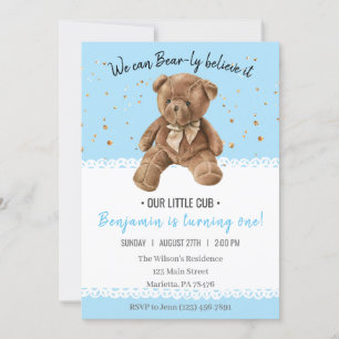 Invitación de cumpleaños del bebé lindo