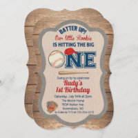 Invitación de cumpleaños del béisbol