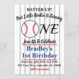 Invitación de cumpleaños del béisbol