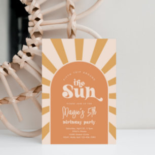Invitación de cumpleaños del Boho Sun   Invitación