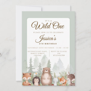 Invitación de cumpleaños del bosque Cumpleaños s
