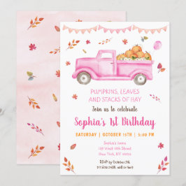 Invitación de cumpleaños del Camión de Calabaza Ca