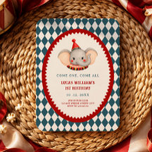 Invitación de cumpleaños del Carnaval del Circo Re