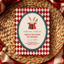 Invitación de cumpleaños del Carnaval del Circo Re
